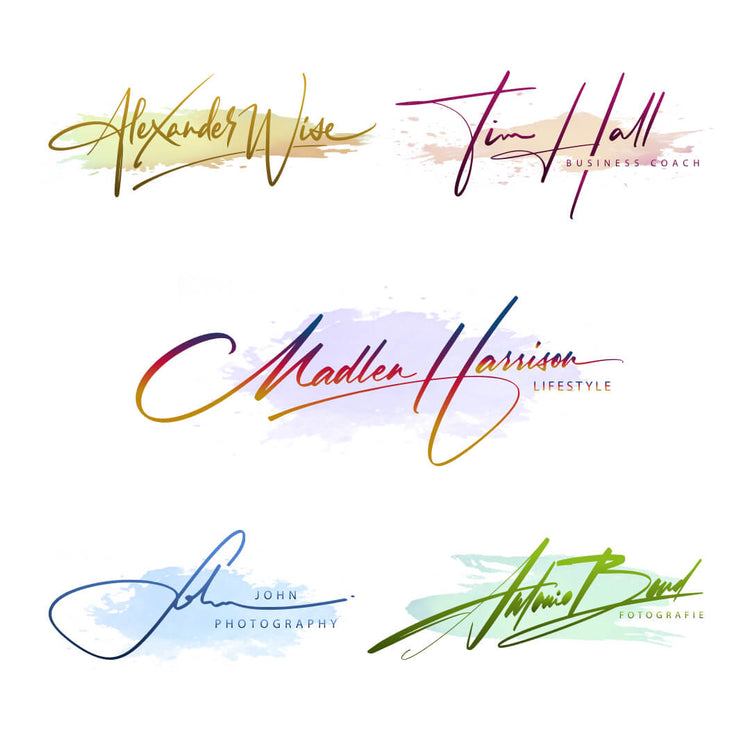 watercolor logo template